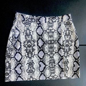 Snake Skin Print Skirt